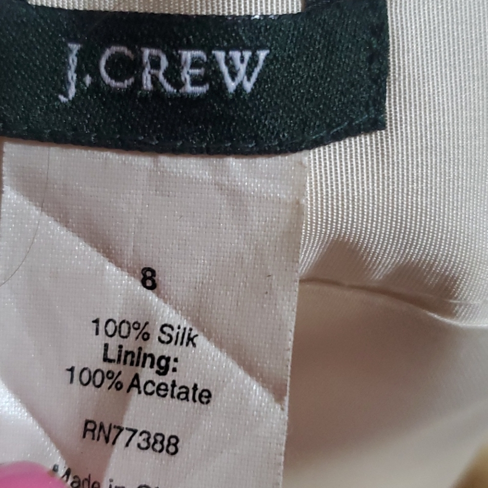 J.CREW SILK IVORY STRAPLESS DRESS 8 - Picture 4 of 9